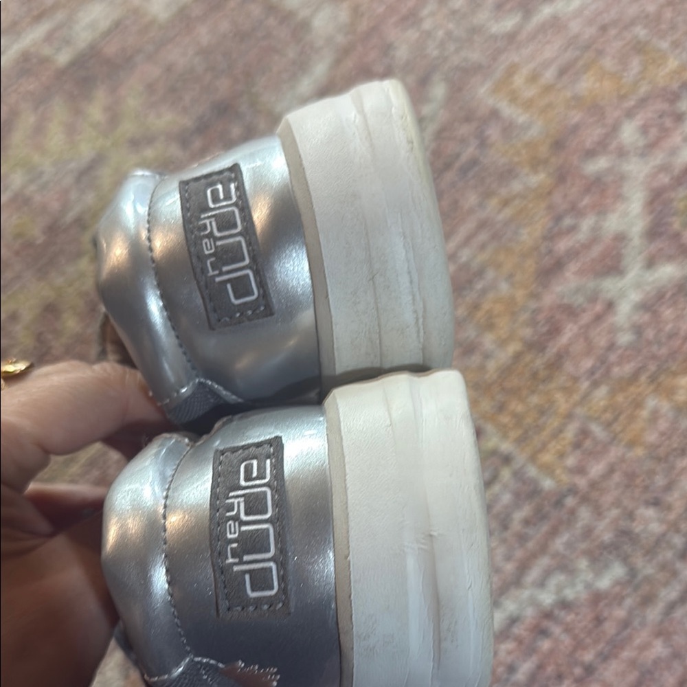 Hey Dude Karina Silver Python Stylish Sneakers Si… - image 5